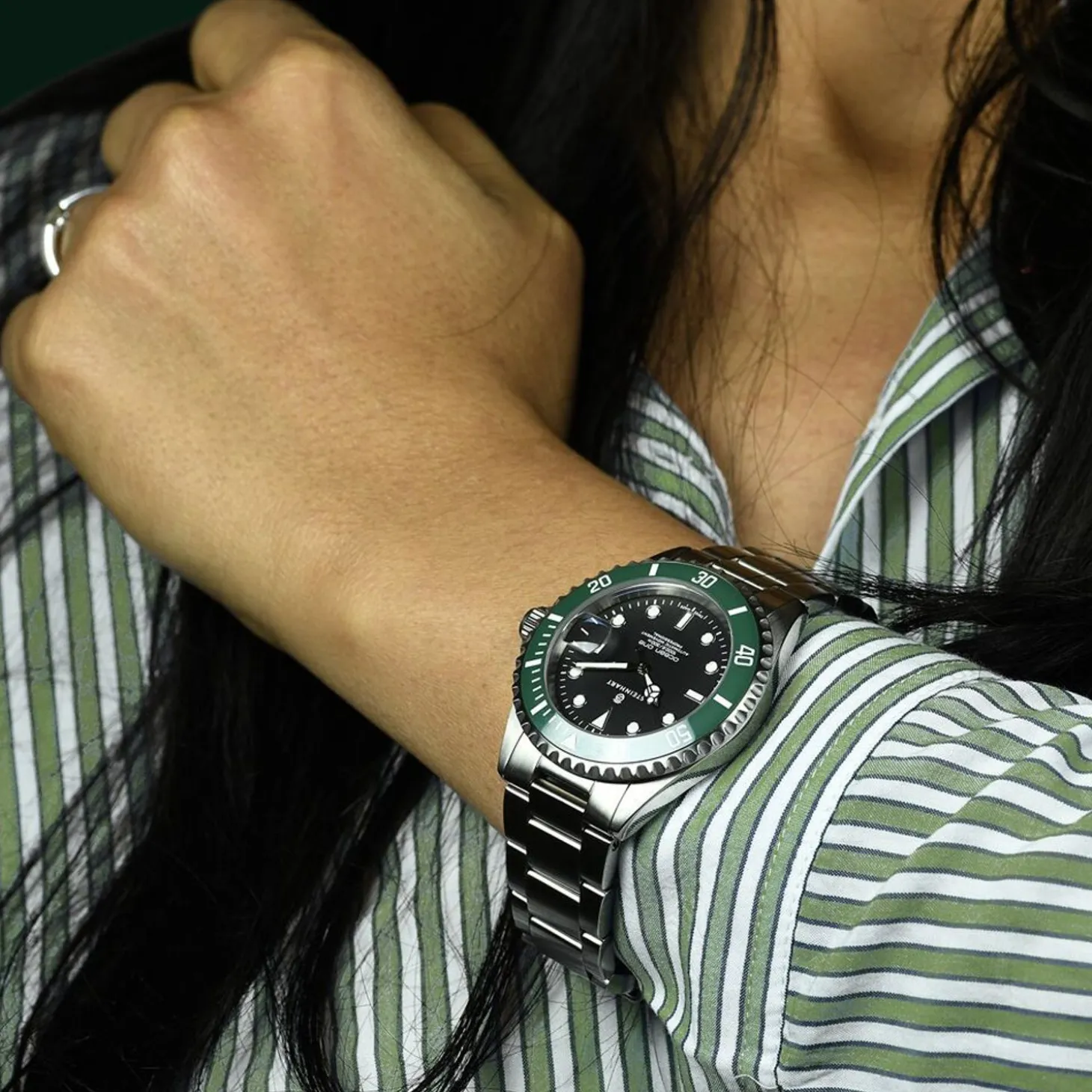 Steinhart Watches Ocean 39 Green Ceramic Diver Watch