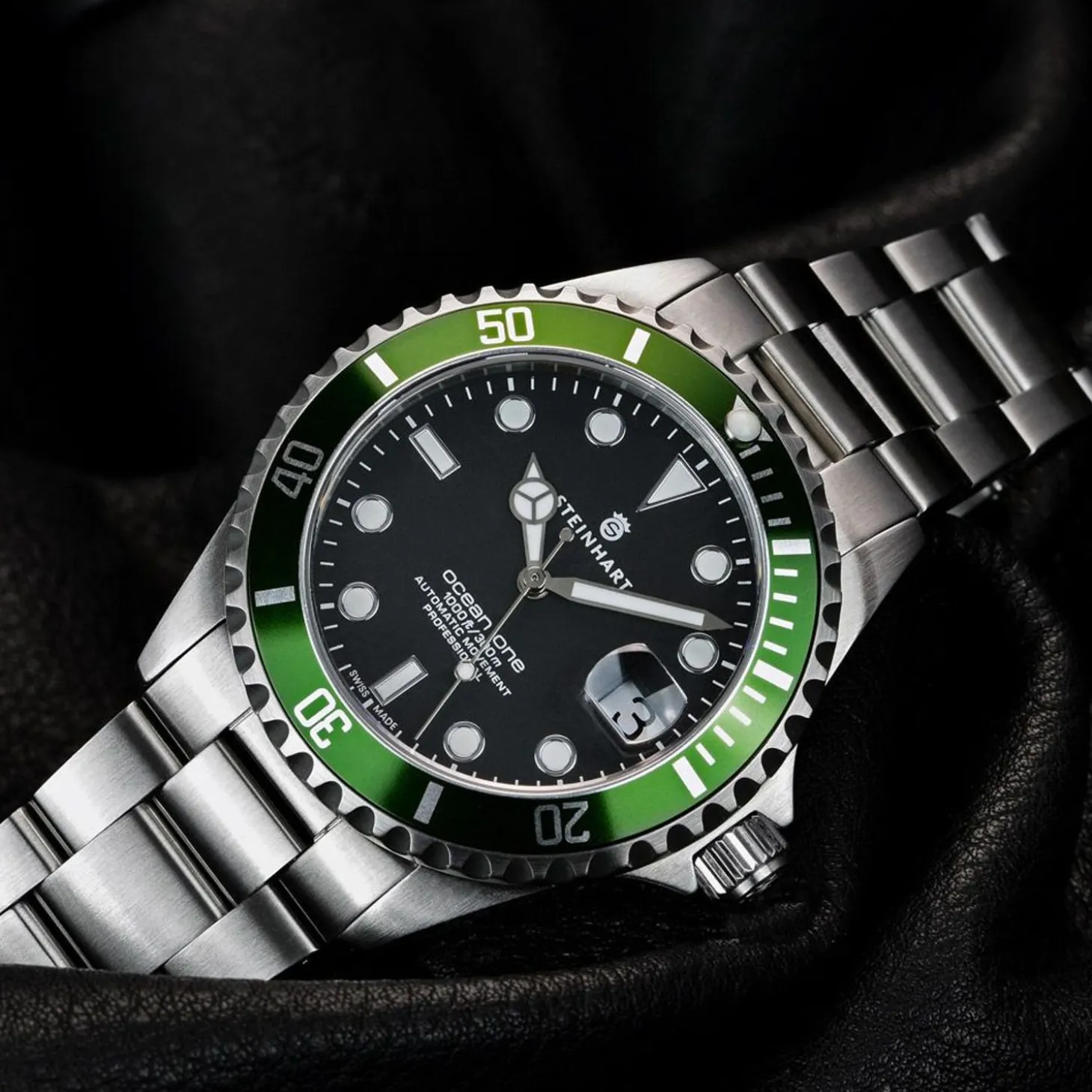 Steinhart Watches Ocean 39 Green Diver Watch