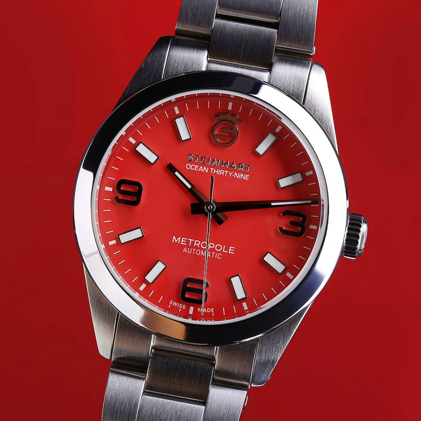 Steinhart Watches Ocean 39 Metropole Red