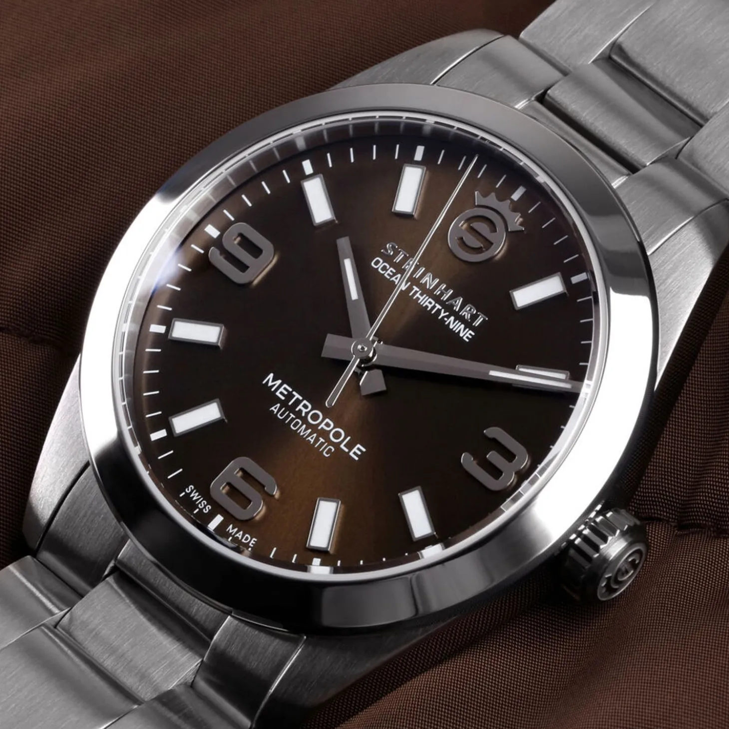 Steinhart Watches Ocean 39 Metropole Sunray Chocolate