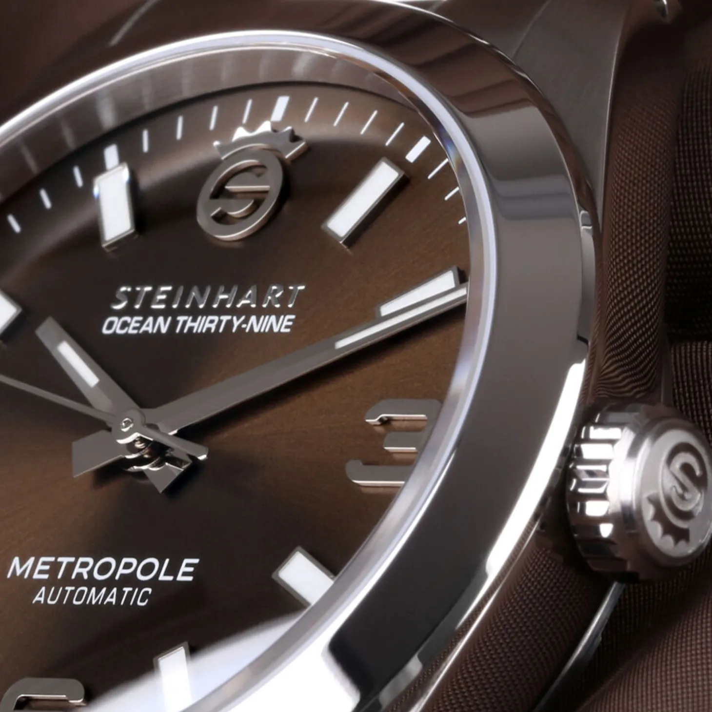 Steinhart Watches Ocean 39 Metropole Sunray Chocolate
