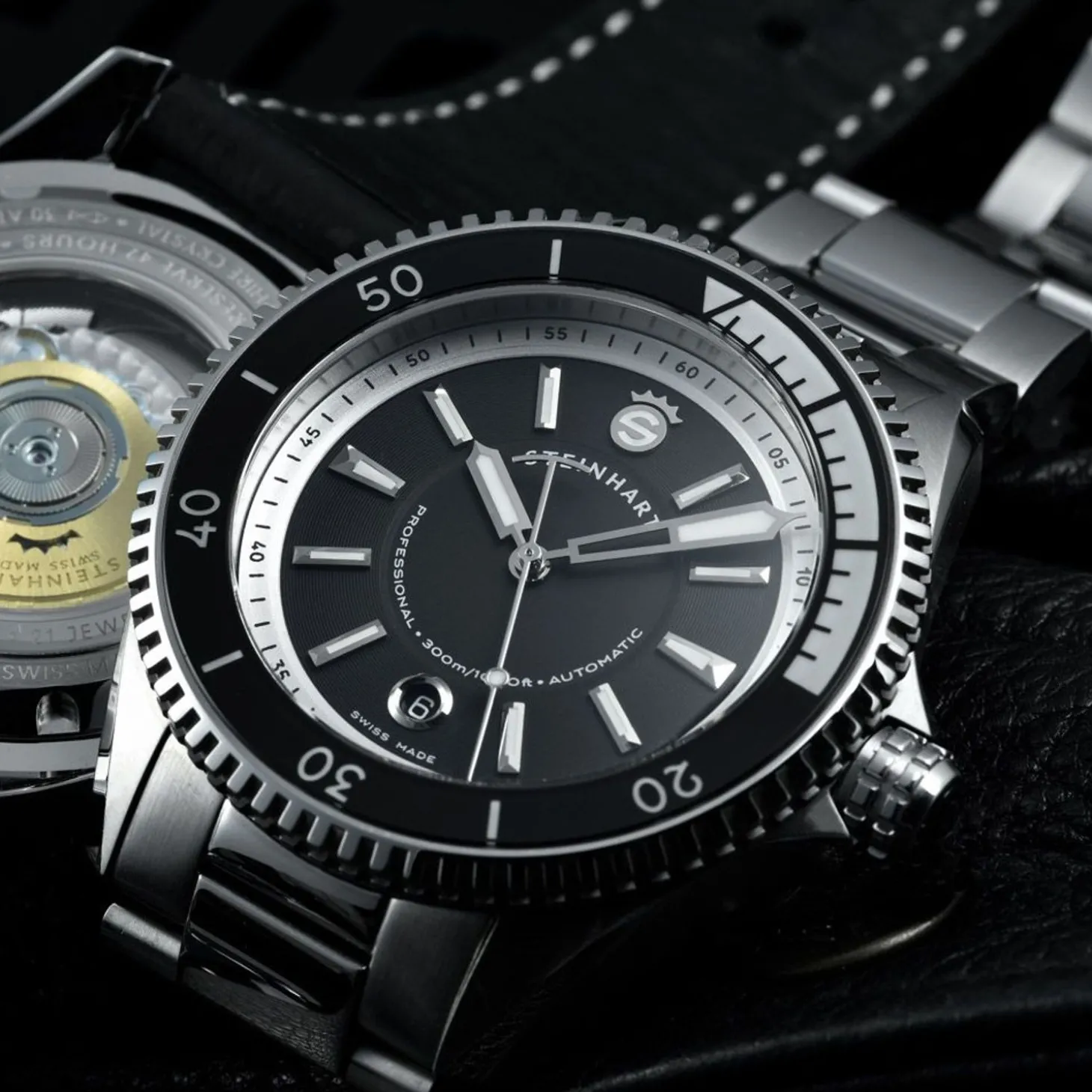 Steinhart Watches Ocean 2 Premium Black Diver Watch