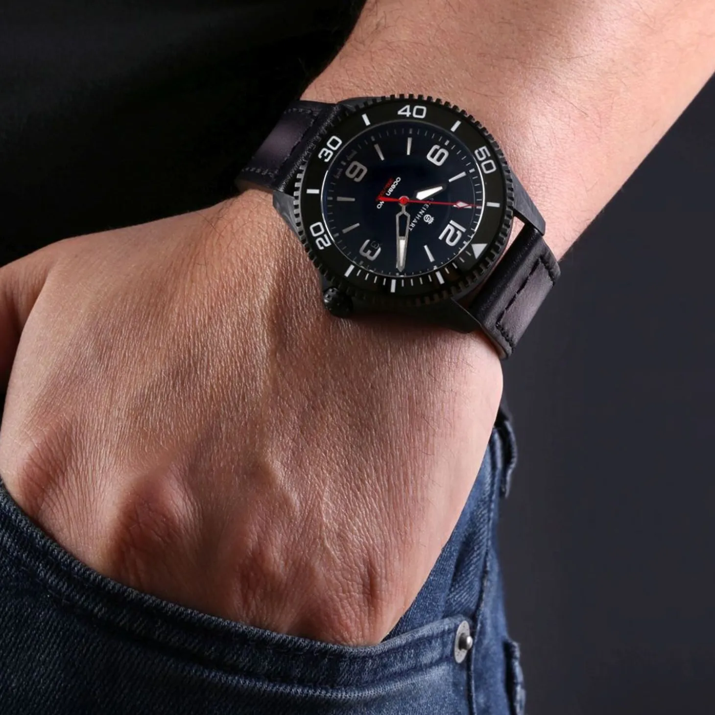 Steinhart Watches Ocean 2 Premium Carbon Black Diver Watch