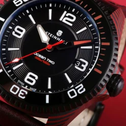 Steinhart Watches Ocean 2 Premium Carbon Red Diver Watch
