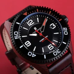Steinhart Watches Ocean 2 Premium Carbon Red Diver Watch