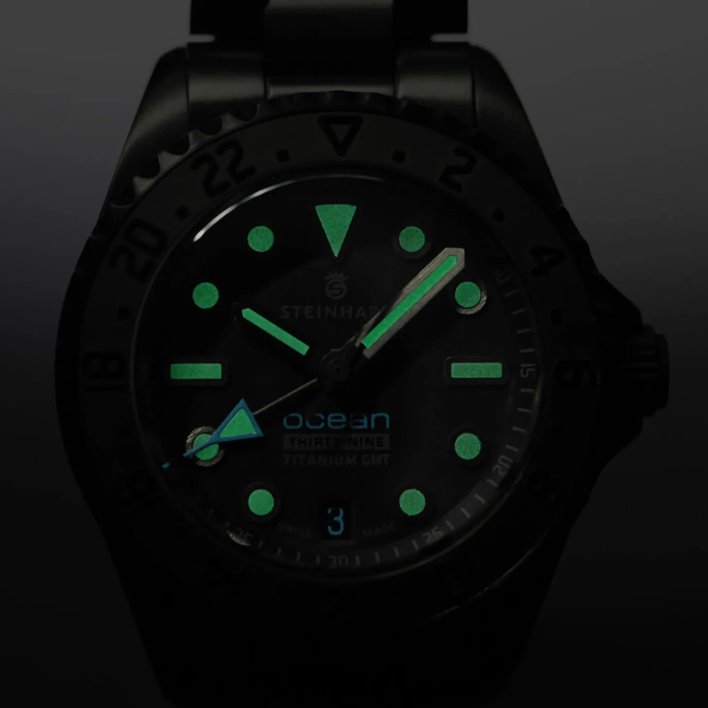 Steinhart Watches Ocean 39 Titanium Gmt Phantom Blue