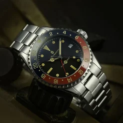 Steinhart Watches Ocean 39 Vintage Gmt Premium Blue-Red Ceramic Diver Watch
