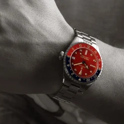 Steinhart Watches Ocean 39 Vintage Gmt Premium Red Ceramic Diver Watch