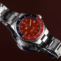 Steinhart Watches Ocean 39 Vintage Gmt Premium Red Ceramic Diver Watch