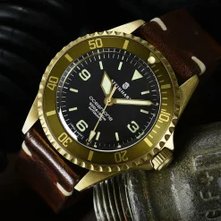 Steinhart Watches Ocean One Bronze Light-Brown Diver Watch