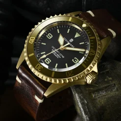 Steinhart Watches Ocean One Bronze Light-Brown Diver Watch