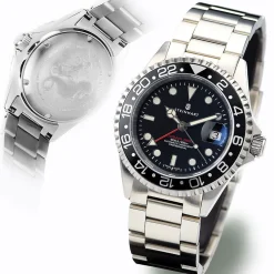 Steinhart Watches Ocean One Gmt Black Diver Watch
