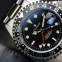 Steinhart Watches Ocean One Gmt Black Diver Watch