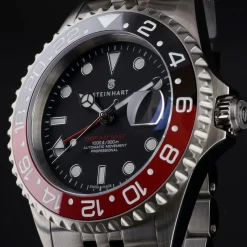 Steinhart Watches Ocean One Gmt Black-Red. 2 Ceramic Diver Watch