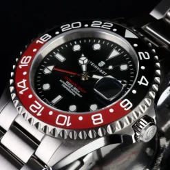 Steinhart Watches Ocean One Gmt Black-Red Ceramic Diver Watch