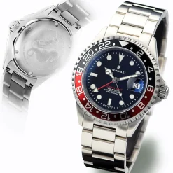 Steinhart Watches Ocean One Gmt Black-Red Diver Watch