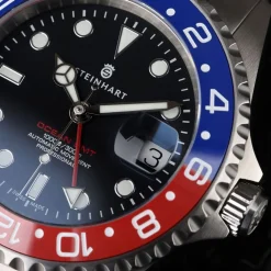 Steinhart Watches Ocean One Gmt Blue-Red Ceramic Diver Watch