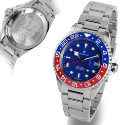 Steinhart Watches Ocean One Gmt Blue-Red Ceramic Blue Dial