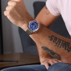 Steinhart Watches Ocean One Gmt Blue-Red Ceramic Blue Dial
