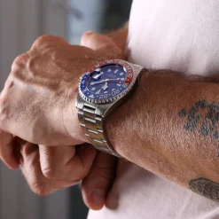Steinhart Watches Ocean One Gmt Blue-Red Ceramic Blue Dial