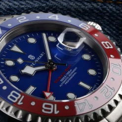 Steinhart Watches Ocean One Gmt Blue-Red Ceramic Blue Dial