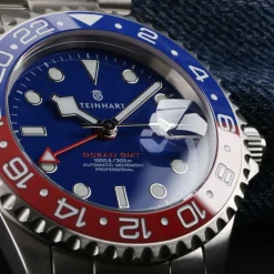 Steinhart Watches Ocean One Gmt Blue-Red Ceramic Blue Dial