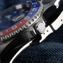 Steinhart Watches Ocean One Gmt Blue-Red Ceramic Blue Dial