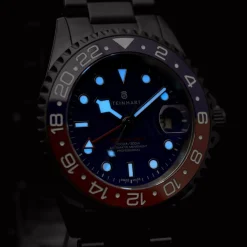 Steinhart Watches Ocean One Gmt Blue-Red Ceramic Blue Dial