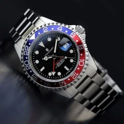 Steinhart Watches Ocean One Gmt Blue-Red Diver Watch