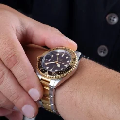 Steinhart Watches Ocean One Gmt Two- Tone Chocolate Diver Watch