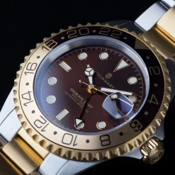 Steinhart Watches Ocean One Gmt Two- Tone Chocolate Diver Watch