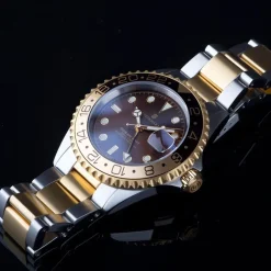 Steinhart Watches Ocean One Gmt Two- Tone Chocolate Diver Watch
