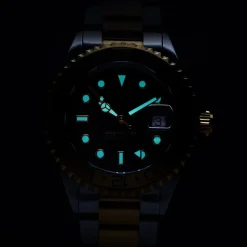 Steinhart Watches Ocean One Gmt Two- Tone Chocolate Diver Watch
