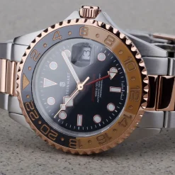 Steinhart Watches Ocean One Gmt Two-Tone Black/Khaki Diver Watch