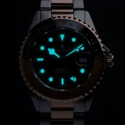Steinhart Watches Ocean One Gmt Two-Tone Black/Khaki Diver Watch