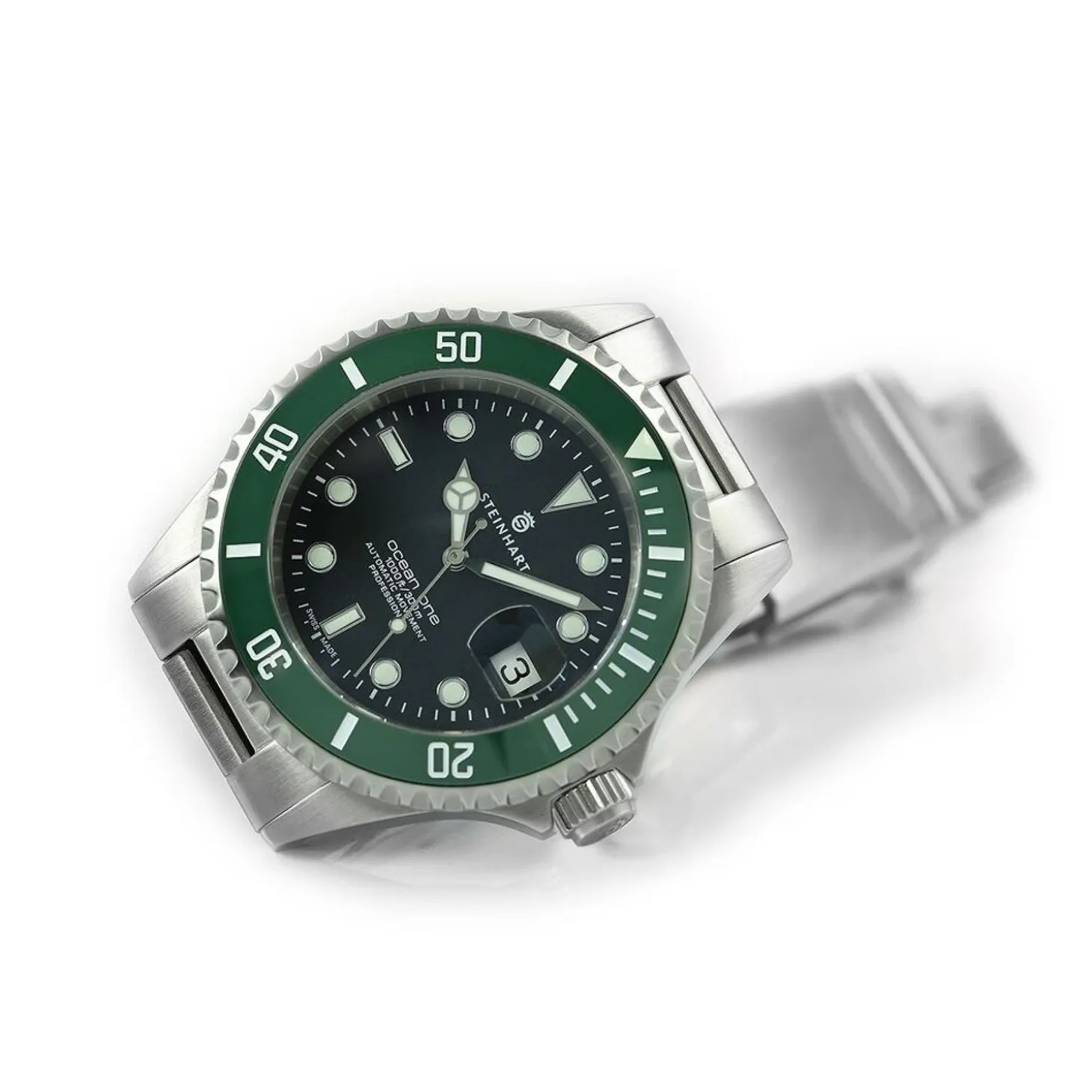 Steinhart Watches Ocean One Green Ceramic Diver Watch