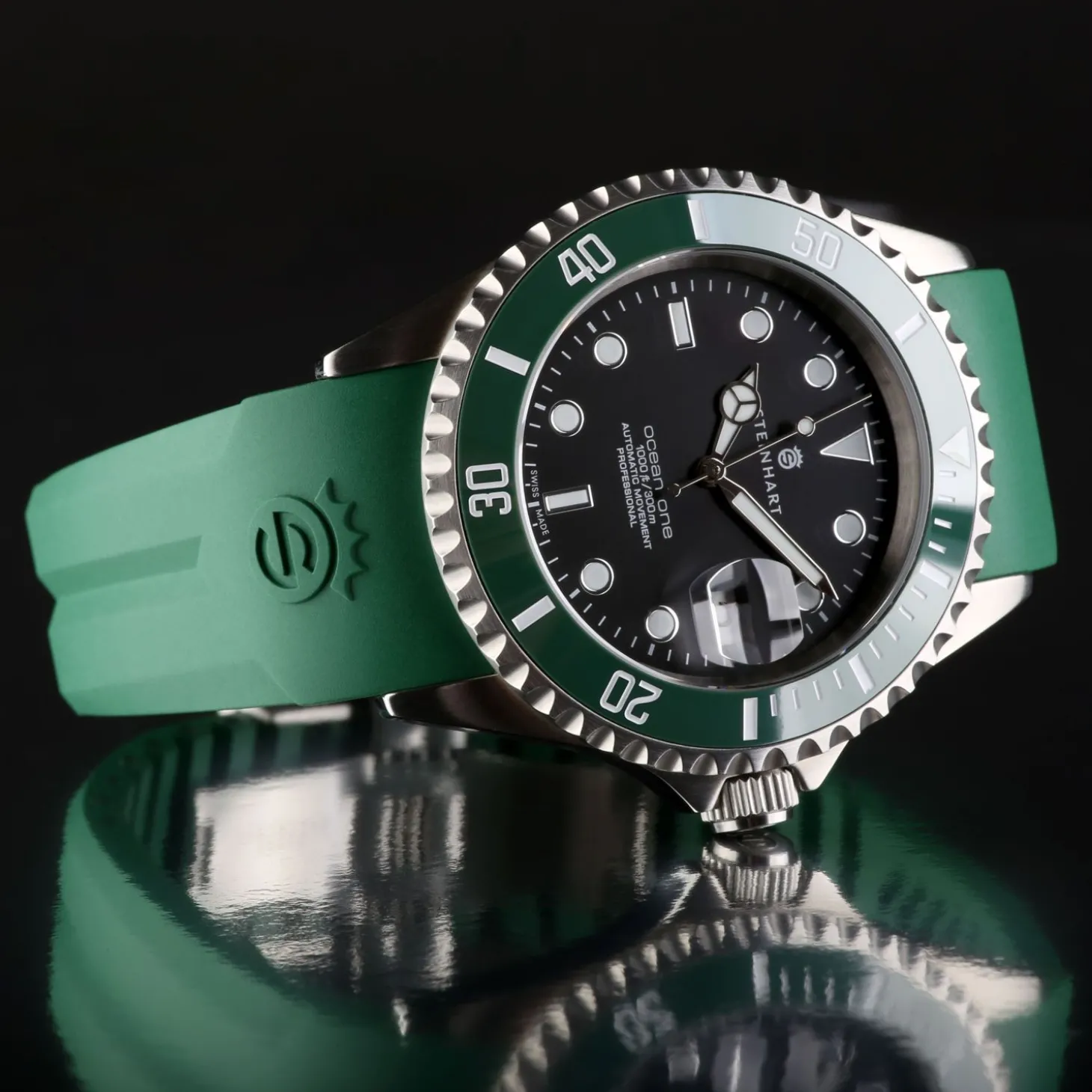 Steinhart Watches Ocean One Green Ceramic Diver Watch
