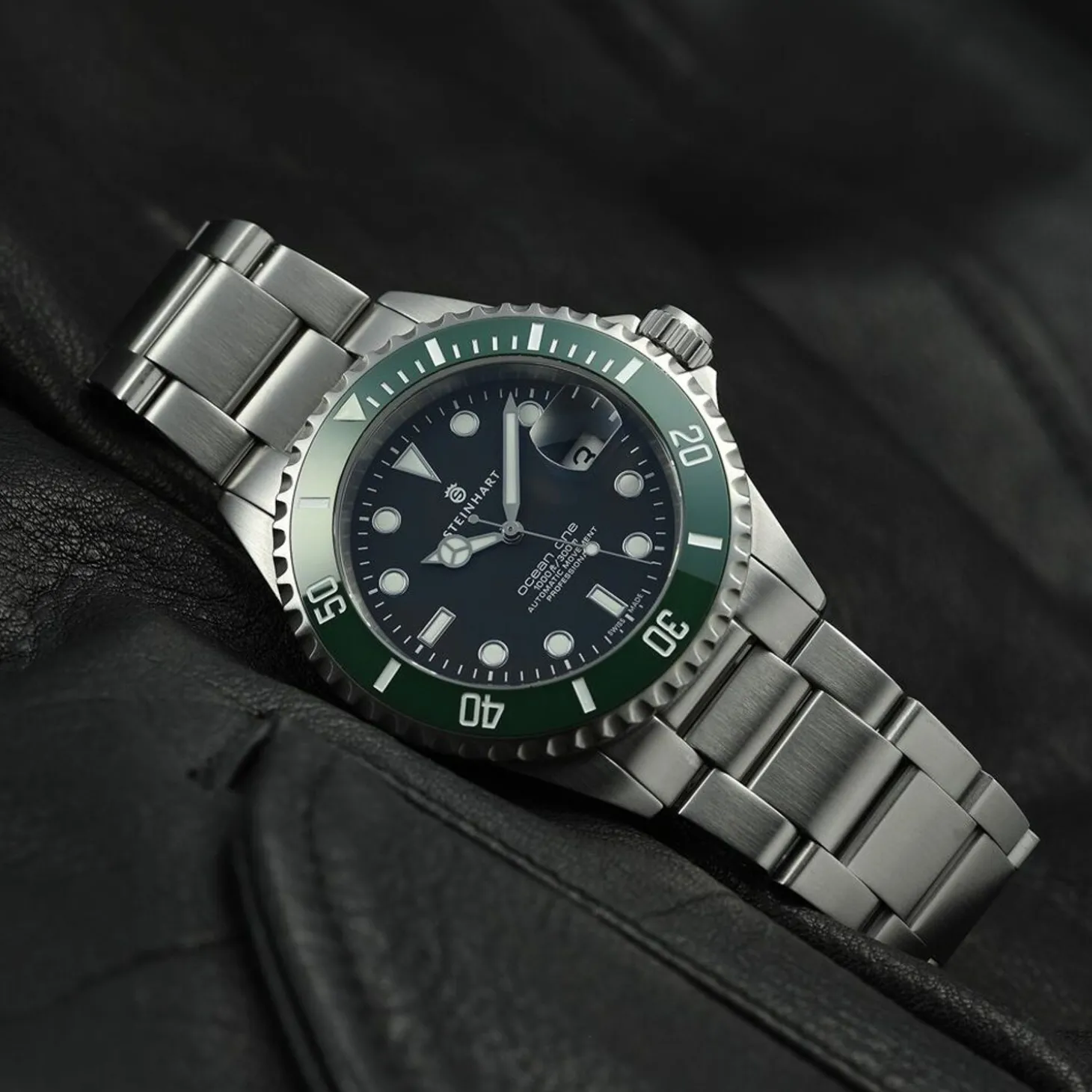 Steinhart Watches Ocean One Green Ceramic Diver Watch