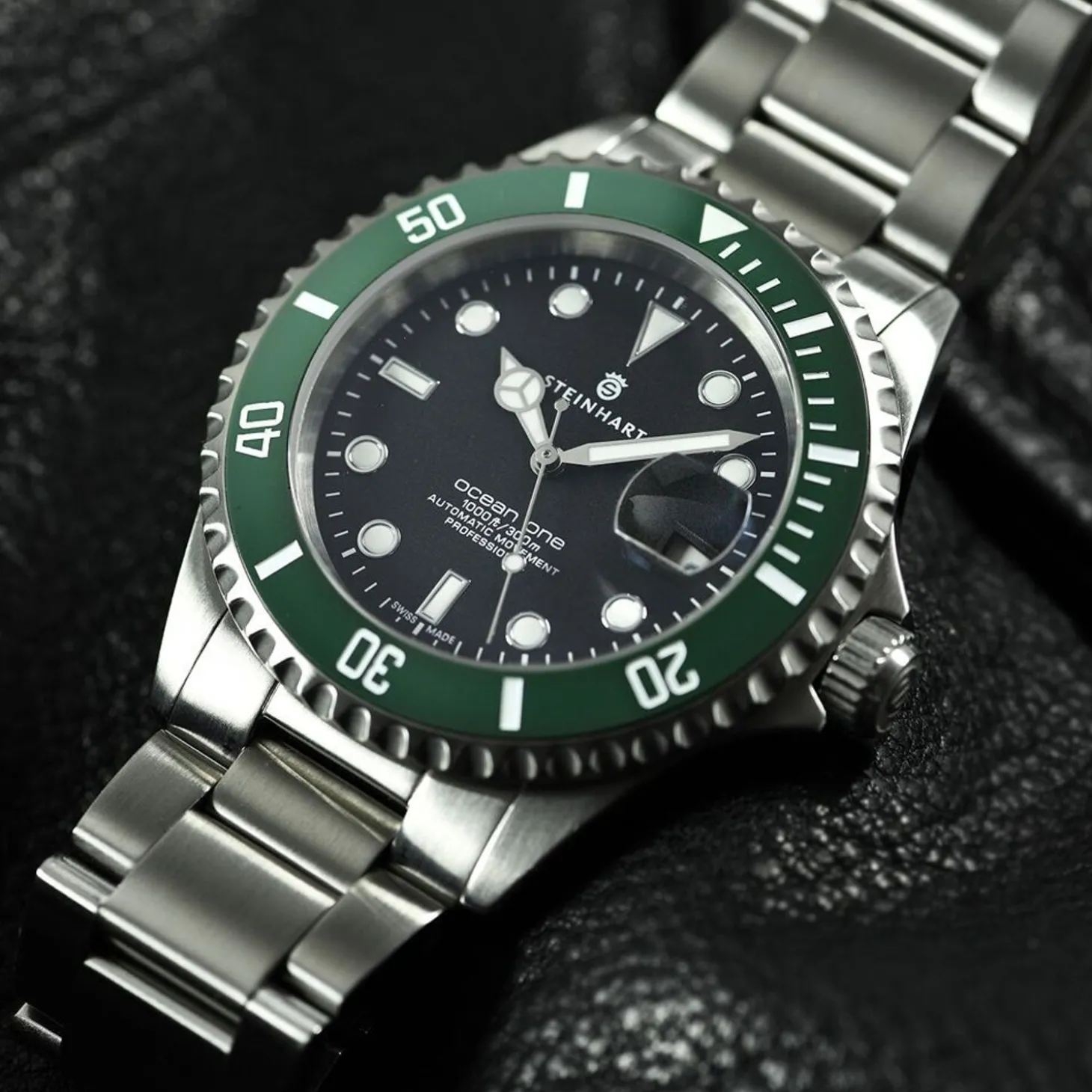 Steinhart Watches Ocean One Green Ceramic Diver Watch