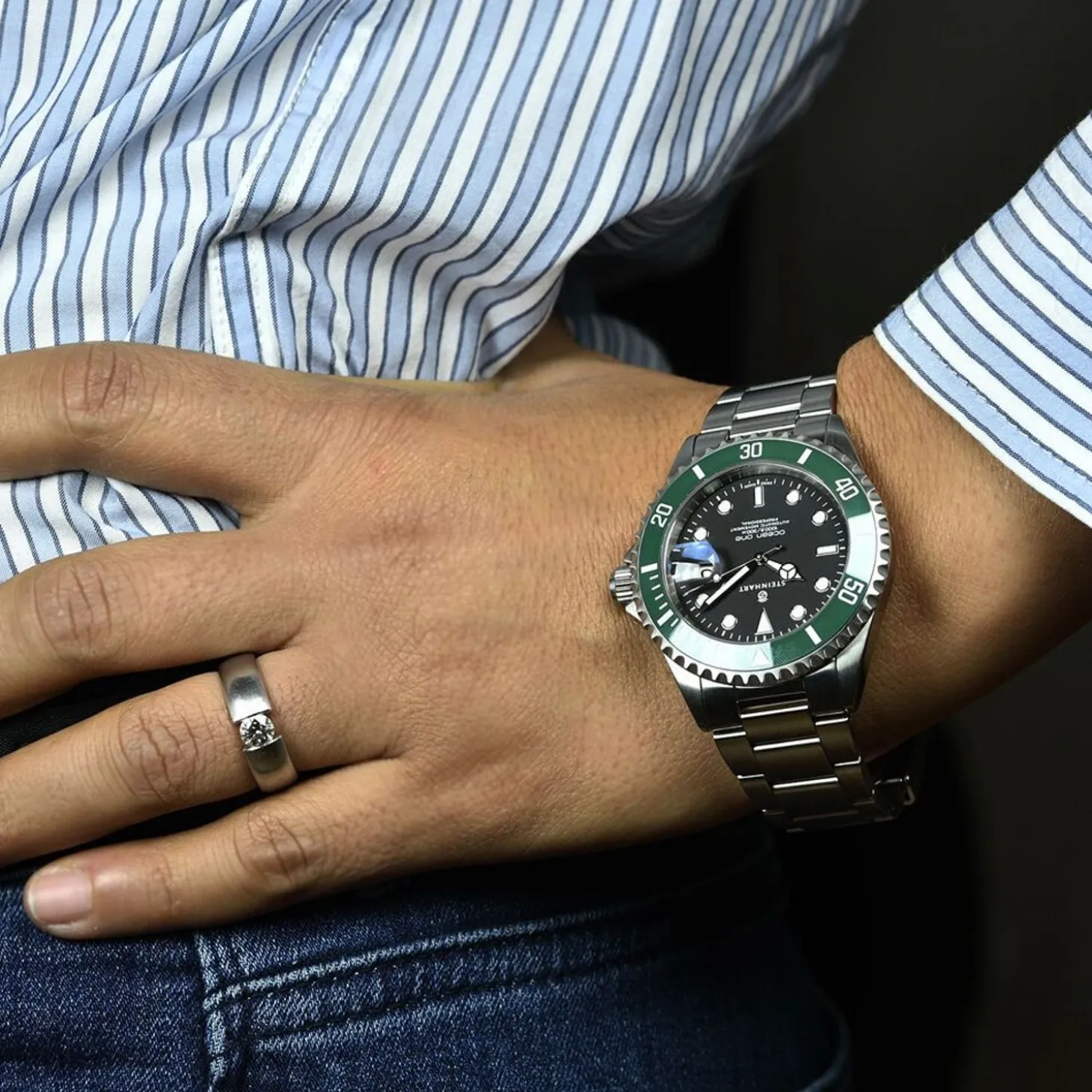 Steinhart Watches Ocean One Green Ceramic Diver Watch