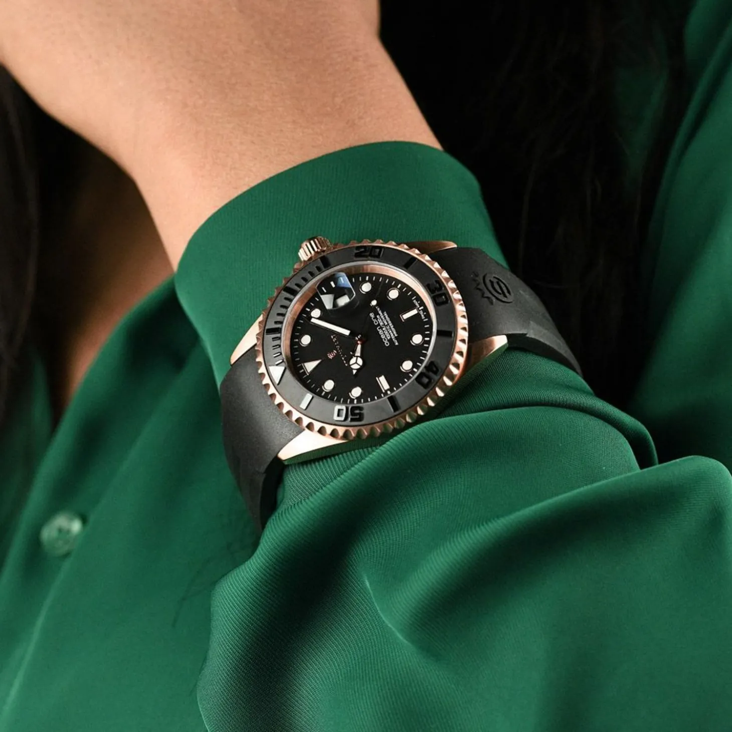 Steinhart Watches Ocean One Pink-Gold Ceramic Diver Watch
