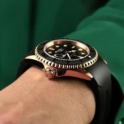 Steinhart Watches Ocean One Pink-Gold Ceramic Diver Watch