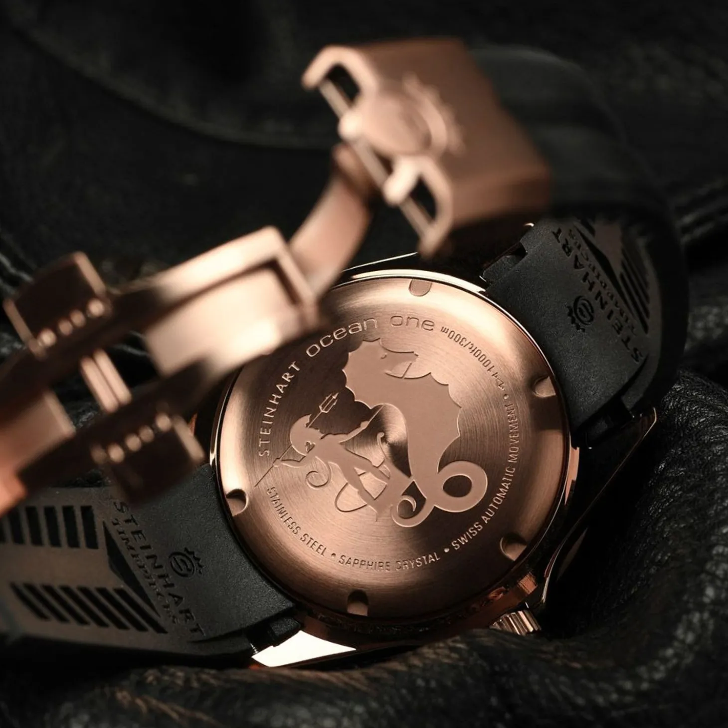 Steinhart Watches Ocean One Pink-Gold Ceramic Diver Watch