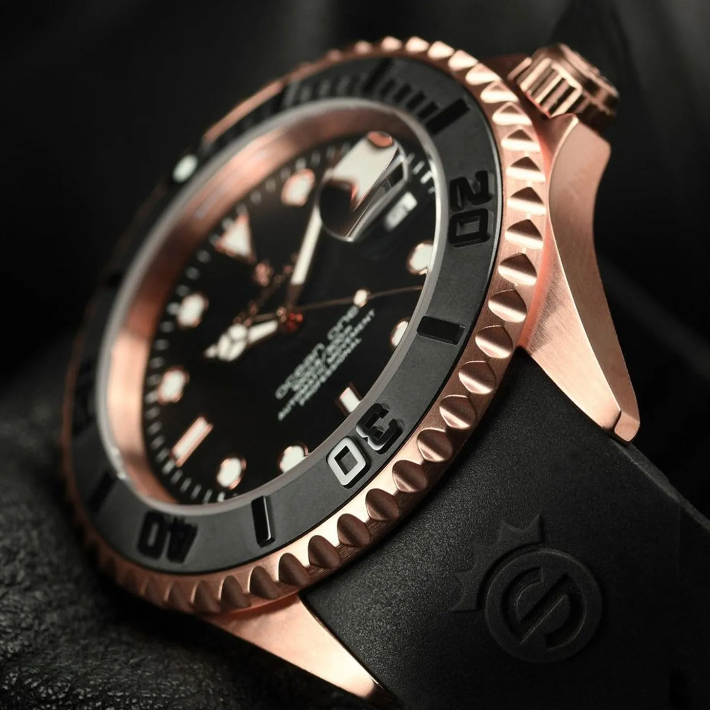 Steinhart Watches Ocean One Pink-Gold Ceramic Diver Watch