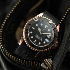 Steinhart Watches Ocean One Pink-Gold Ceramic Diver Watch