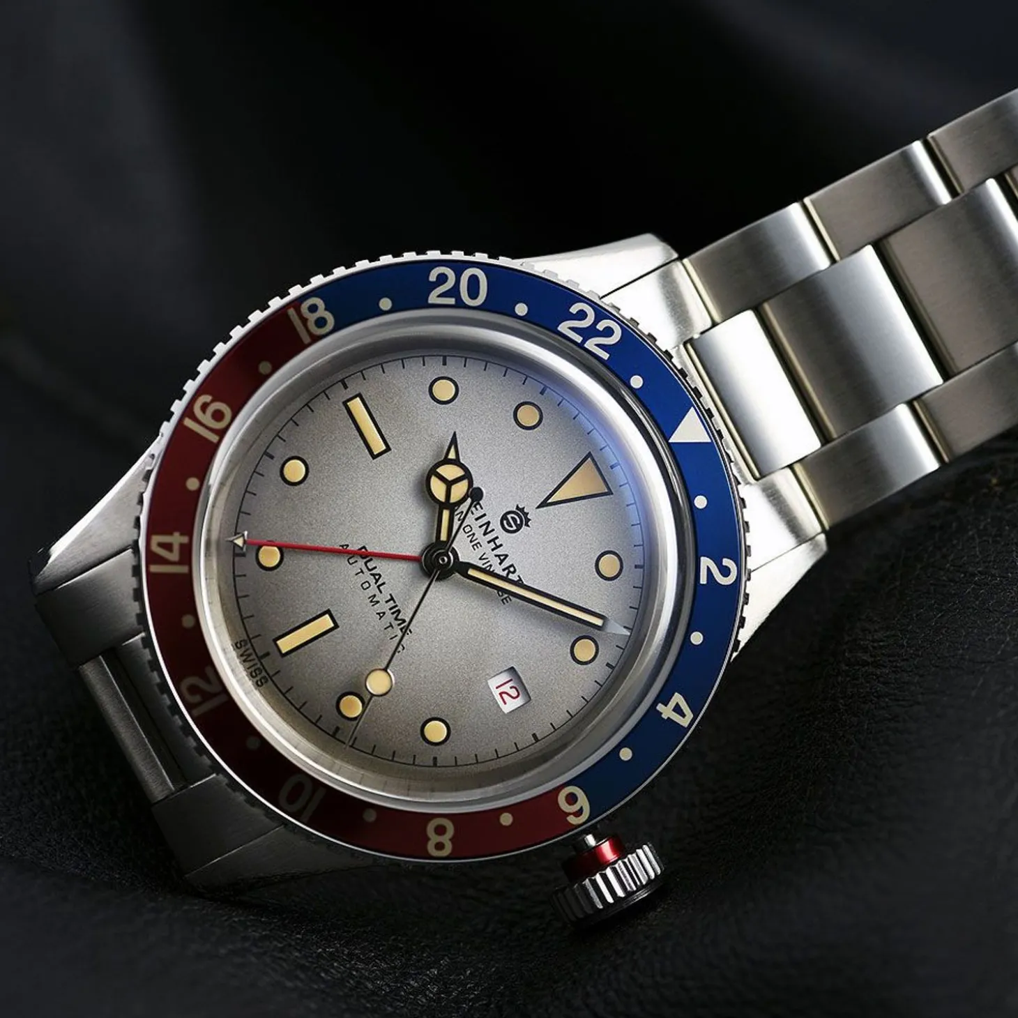 Steinhart Watches Ocean One Vintage Dual Time Premium Diver Watch