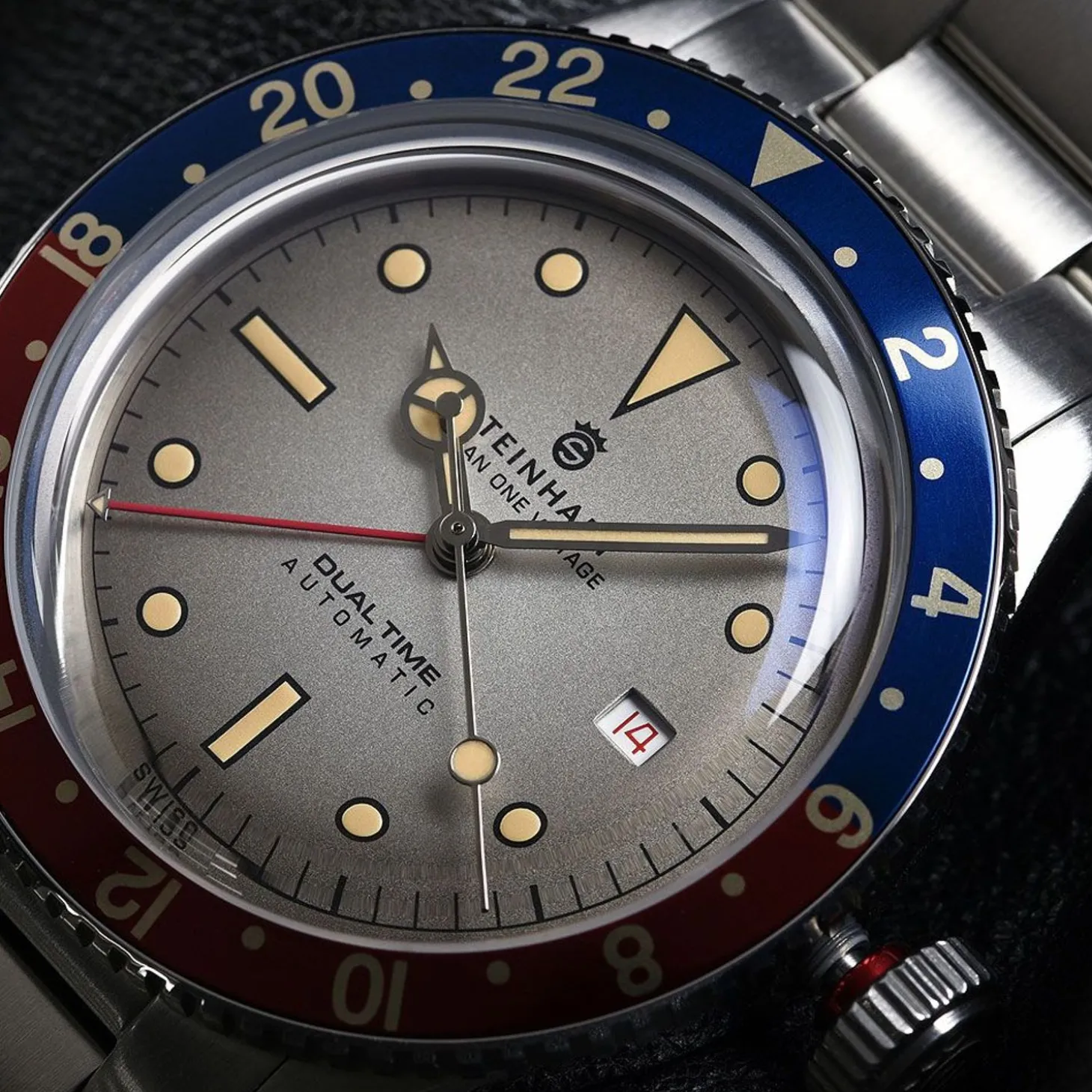 Steinhart Watches Ocean One Vintage Dual Time Premium Diver Watch