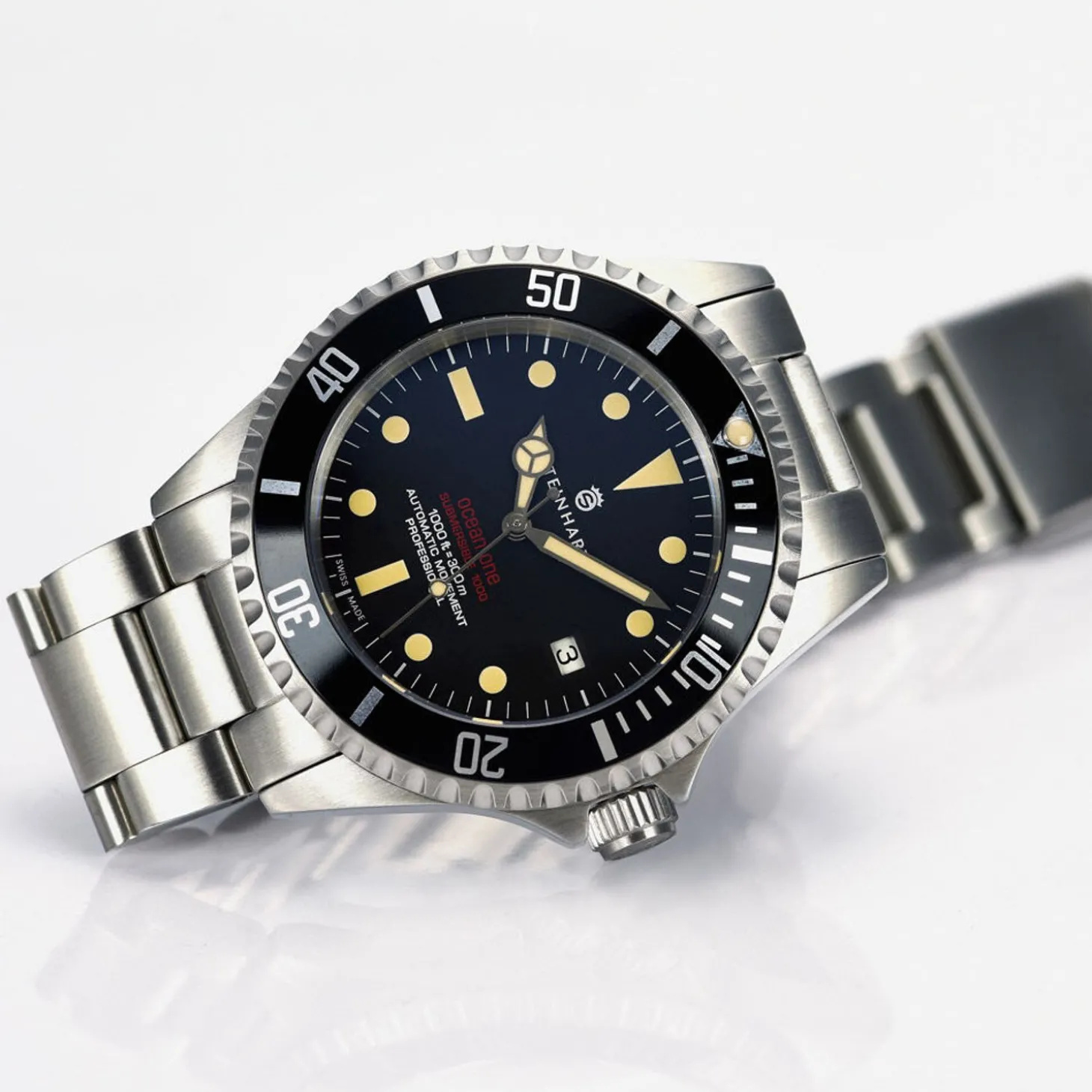 Steinhart Watches Ocean One Vintage Red Diver Watch