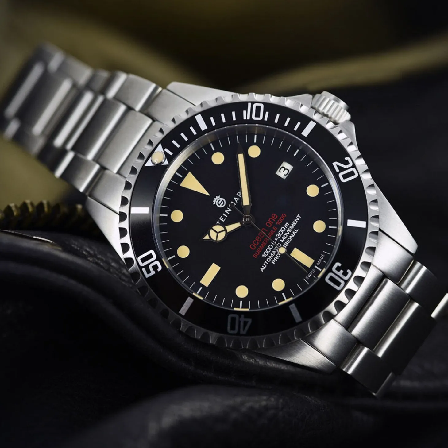 Steinhart Watches Ocean One Vintage Red Diver Watch