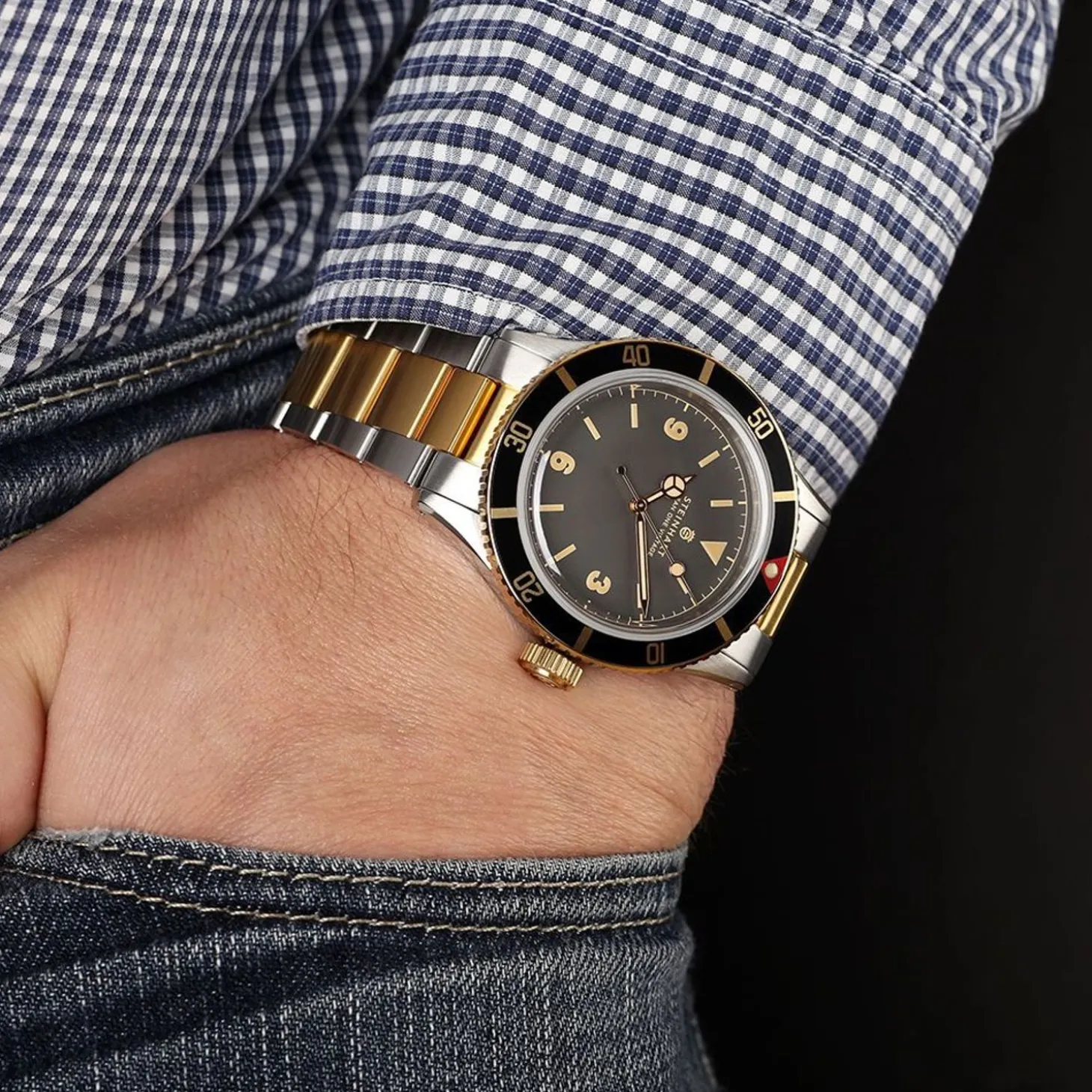 Steinhart Watches Ocean One Vintage Two-Tone Diver Watch